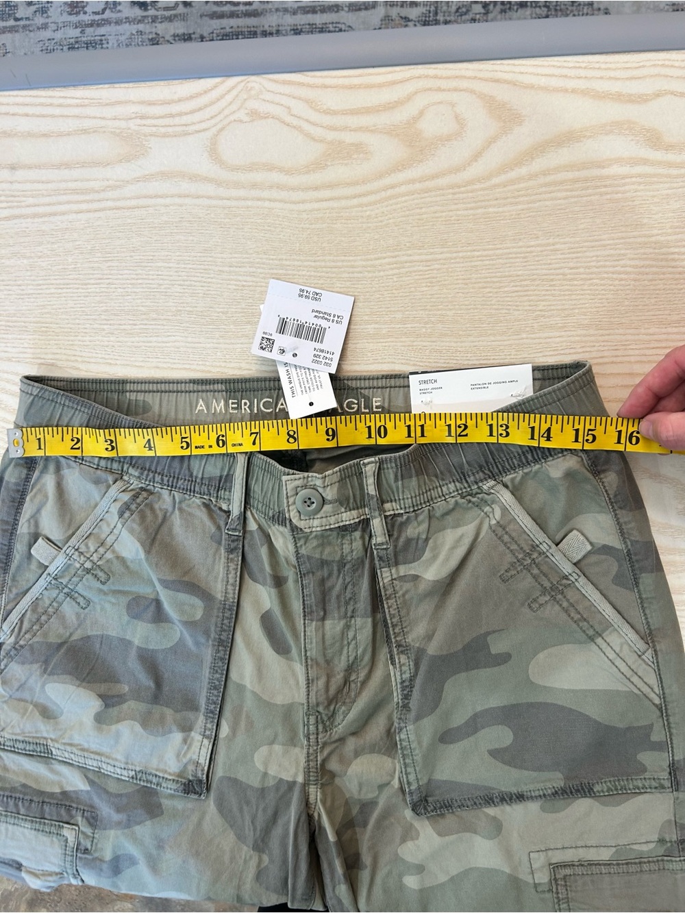 American Eagle Outfitters Olive Green Camo Joggers - Picture 7 of 9
